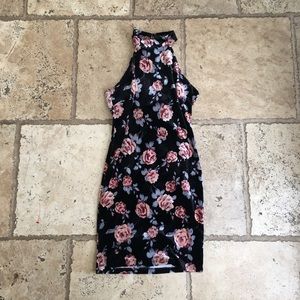 Forever21 Velvet Floral Bodycon